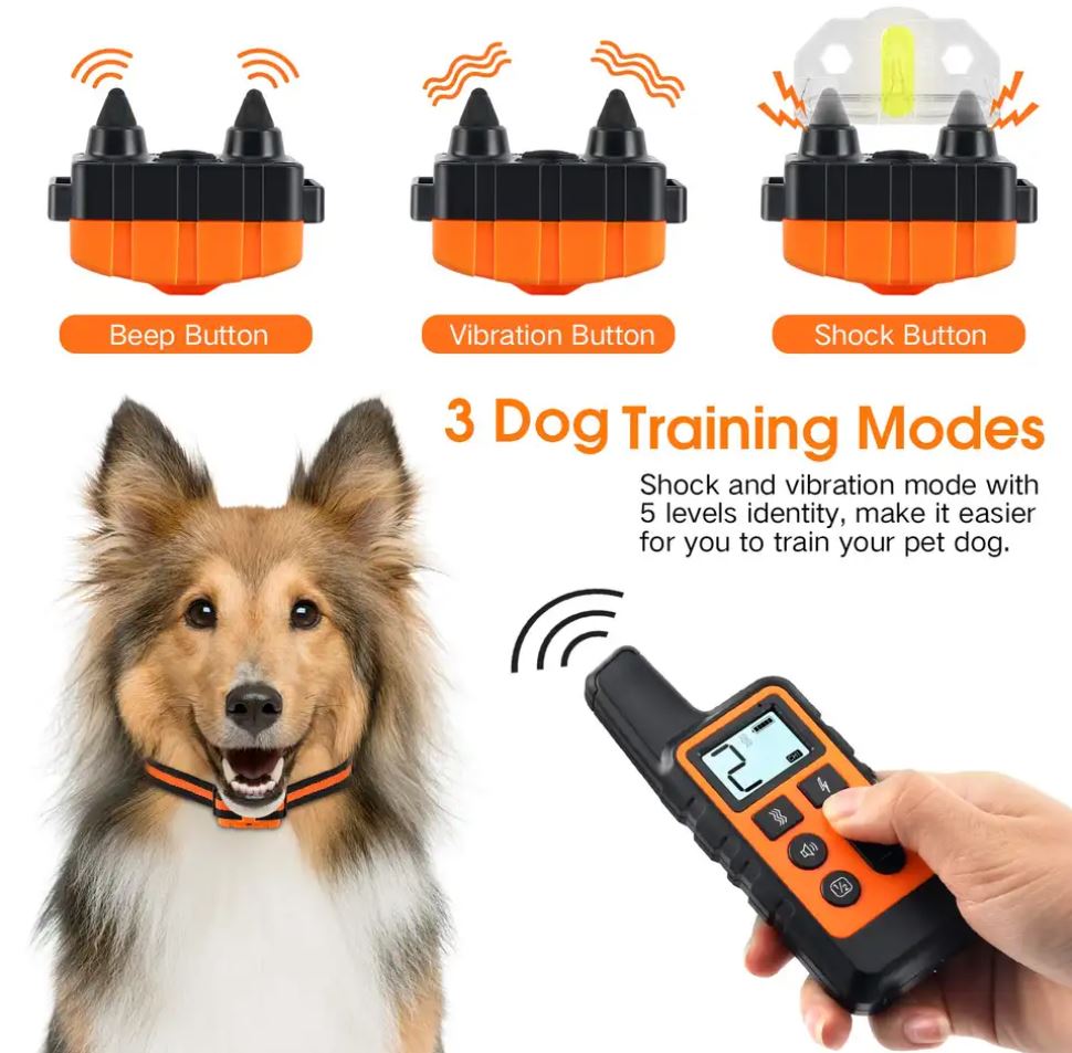 BARKAHOLICS BH150R Remote Dog Training Shock Collar 1 2 Dogs 500m S M