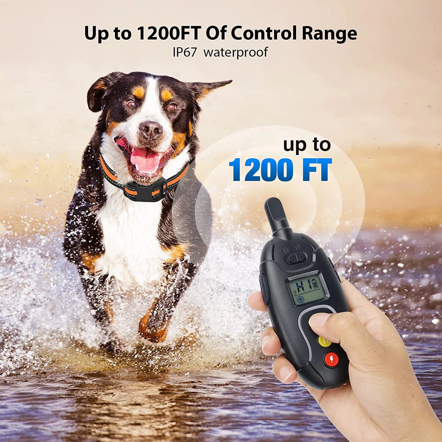 BARKAHOLICS® RS1 Remote Dog Training Shock Collar 1-2 Dogs 350m S/M/L - BARKAHOLICS®