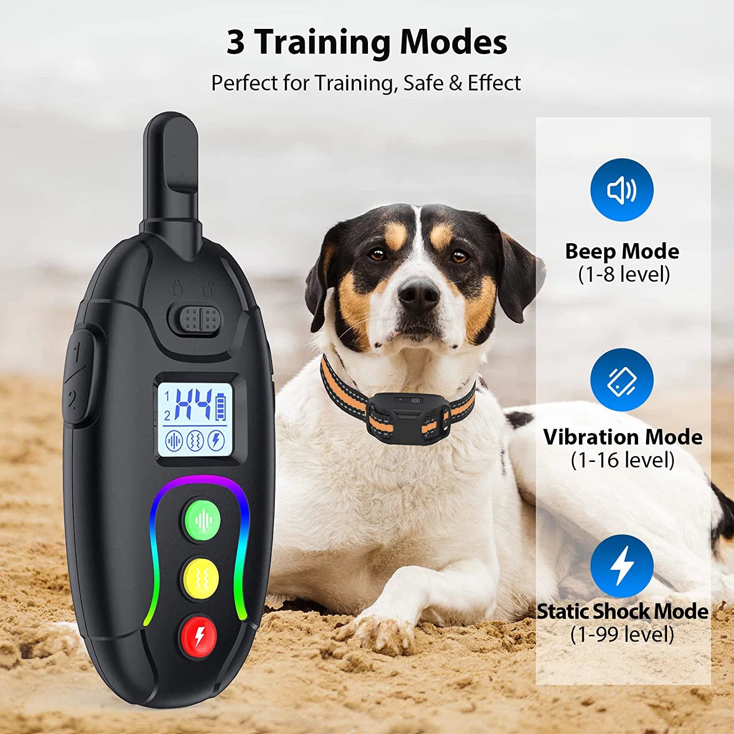 BARKAHOLICS® RS1 Remote Dog Training Shock Collar 1-2 Dogs 350m S/M/L - BARKAHOLICS®